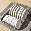 Multifunctional Stainless Steel Sink Draining Racks Holders Retractable Dis