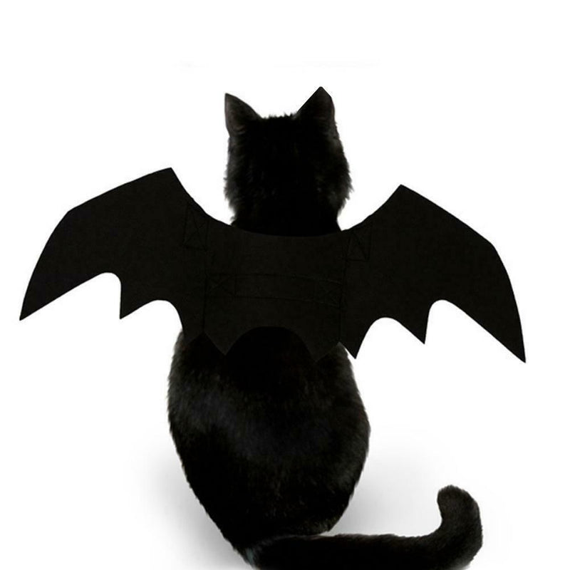 Wings Cute Costume Bat Halloween Cat Up Pet Dog Fancy Black Dress Vampire