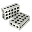 2Pcs 25x50x75mm Hardened Steel Blocks 23 Holes Parallel Clamping Block Lath