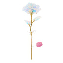 Artificial Plastic Rose Flower Handcrafted Long Stem Flowers Valentines Gift