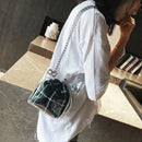Girl Jelly Bag Fashion Plaid Bag Messenger Bag Small Fresh Shoulder Bag Cha