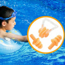 Orange Nose Clip Silicone Earplugs Set for Swim Swimming C9P6