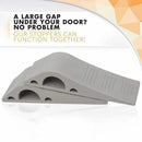 Door Stopper 2 Pack Set Premium Heavy Duty Door Stop Rubber Wedge with DecorQ6Q5