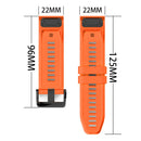 Silicone Band Strap for Garmin Fenix 6 5 Forerunner 935 Quatix 5 (Orange) A