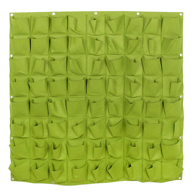 2Pcs  Garden Plant Wall Hanging Grow Bag Sack 72 Pockets And 18