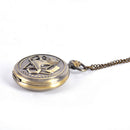 High Quality Full Metal Bronze Watch Pendant Men's Quartz Pocket Watch Neckla%!
