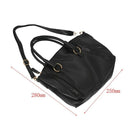 Women's Shoulder Bag in imitation leather Satchel Cross Body Tote Bag (Blac