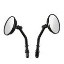 Classic Black Motorcycle Rear View Mirror Retro Round Mirror Reverse Mirror