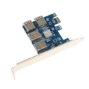 PCI Expansion Card X1 to 4Slots USB3.0 Converter Adatper PCIE Riser Cards