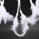Handmade atrapauenos-SODIAL(R)Handmade atrapauenos white feather with clear