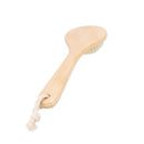 Natural Bristle Middle Long Handle Wooden Shower Body Bath Brush Round Head