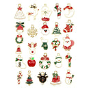 26Pcs/Set Enamel Mixed Style Christmas Series Charms Pendant DIY Jewelry Mak Kw
