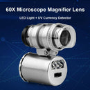 Portable 60x Handheld Mini Pocket Microscope Loupe Jeweler Magnifier With LED