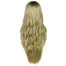 Beauty Synthetic Long Wavy Wig For Woman Wig Brown Black Heat Resistant Fib B6Y5