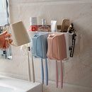 Useful Toothbrush Holder Dust-proof Toothpaste Stand Squeezer Suction Bathroom