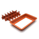 Brownie Non-stick Baking Pan with Built-In Slicer / Cutter (Large) G9Q3