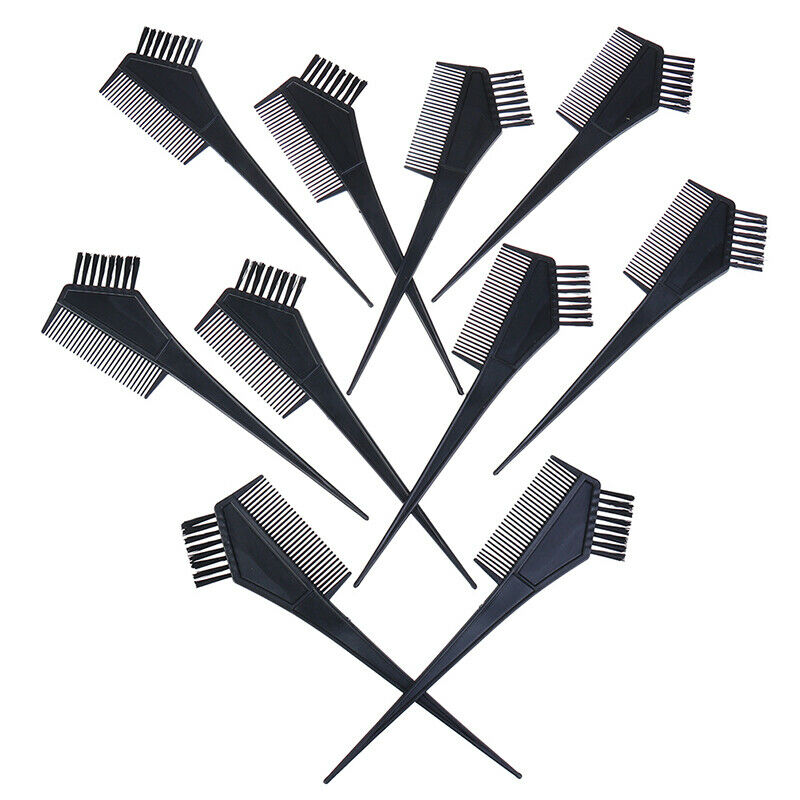 10x Plastic Hair Dye Coloring Brushes Comb Barber Salon Tint Hairdressing To Ew