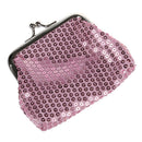 Women's Sequins Coin Purse Buckle Mini Wallet(pink) R9B7
