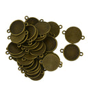 40Pcs Blank Bezel Base for 16mm Cabochon Jewelry DIY Charms Jewelry Findings