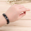 2PC X Hematite Magnetic Black Healing For Man Women Loose Beads Bracelet Jewelry