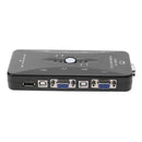 4-Port USB KVM Switch Mouse Keyboard VGA Video Monitor 200MHz 1920x1440