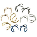 10pcs/Pack Fashion Non-pierced Ear Cuff Lip Ring Twined Double Loop Assorted