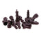 16pcs Plastic Chess Pieces - Pieces Only - No Board - 63mm King Brown
