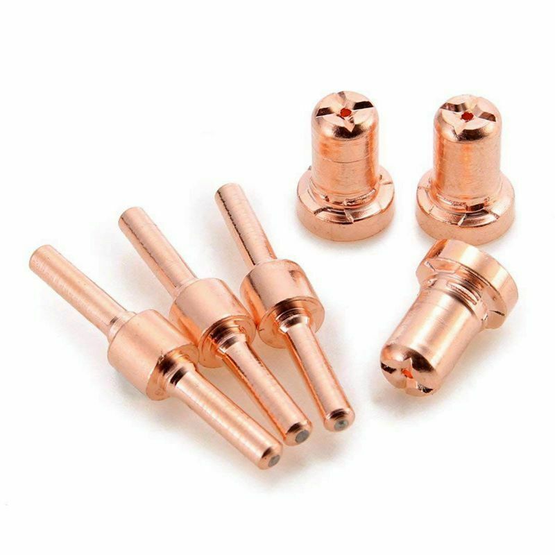 60pcs Red Copper Extended Long Plasma Cutter Tip Electrodes&Nozzles Kit Con H7P7