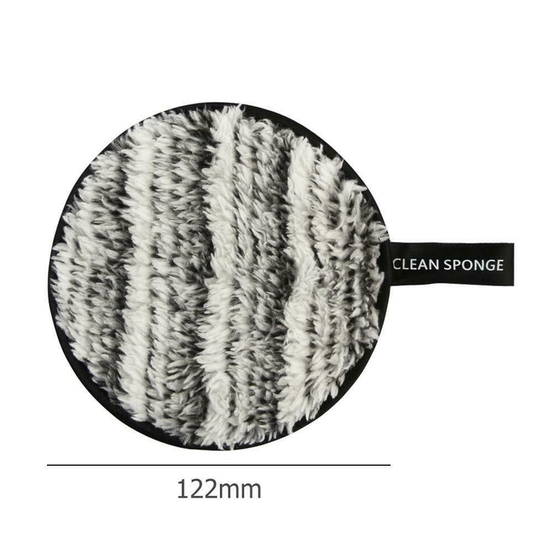 Washable Reusable Make Up Remover Wipe Pad Face Cleansing Puff (Black White