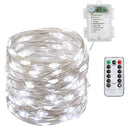 10m LED Waterproof Battery Box Copper Wire String Fairy Light (White Light)