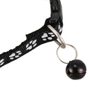 Adjustable neckband dog puppies dog collar with bells, black X3R4