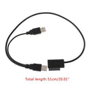 Dual USB 2.0 to SATA 13Pin 7+6 Adapter Lead Cable For Laptop PC CD/DVD-ROM Drive