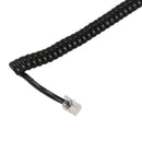 2 Pcs 2M RJ9 4P4C Plug Coiled Stretchy Telephone Handsets Cable Black