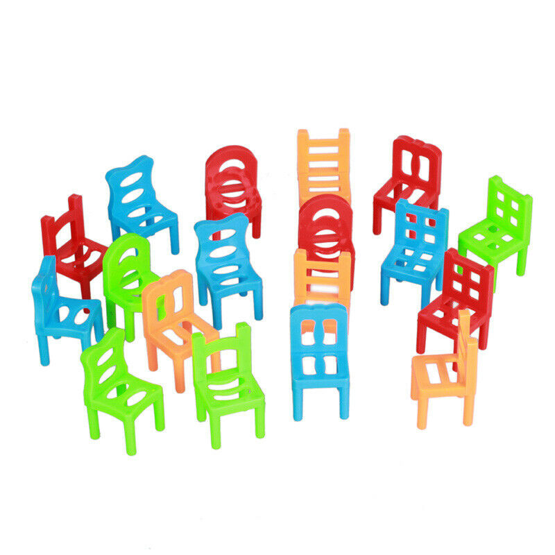 18Pcs Balance Chairs Balance Game Children Kids Educational Balance Toys Pu S7R5