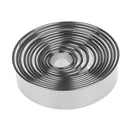 12Pcs Round Shape Cookie Cutter Slicers Biscuit Stainless Steel Cake Mold Bd ME