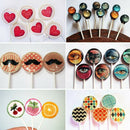 12 Silicone Mold Lollipop Mould Tray Candy Chocolate Lollypop Mold Round