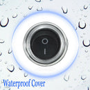 5* 2-PIN ON-OFF SPST Round Dot Boat Car Rocker Toggle Switch&Waterproof Cover