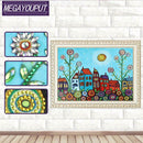5D DIY Special Shaped Diamond Painting House Cross Stitch Mosaic Craft Kits