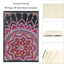 DIY Mandala Special Shaped Diamond Painting 50 Pages Sketchbook A5 Notebook