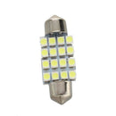 2 White Dome 16 LED 3528 SMD Interior Bulb Light 36mm K2Q8