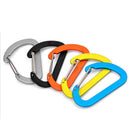 2Pcs Portable Aluminum Alloy Carabiner D Shape Quickdraw Backpack Buckles