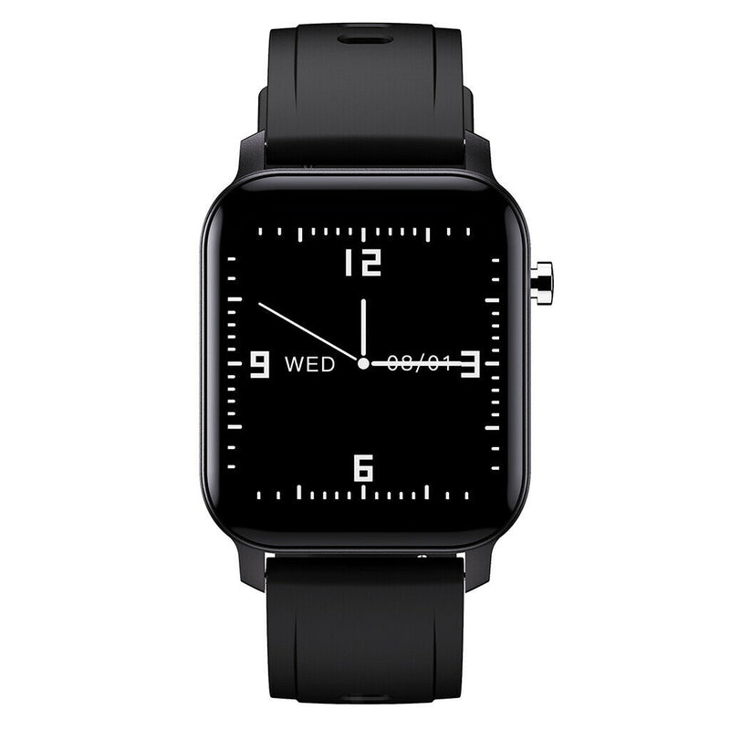 Fashion Smart watch IP68 Waterproof Full Touch Screen Wristwatch Black