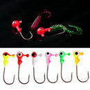50pcs Mini Jigging Head Lead Big Eye CrankBait Hook Lure Fishing Tackle Hooks