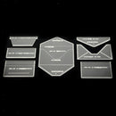 7Pcs DIY Acrylic Template Leather Stencils with Holes for Wallet Purse Clear