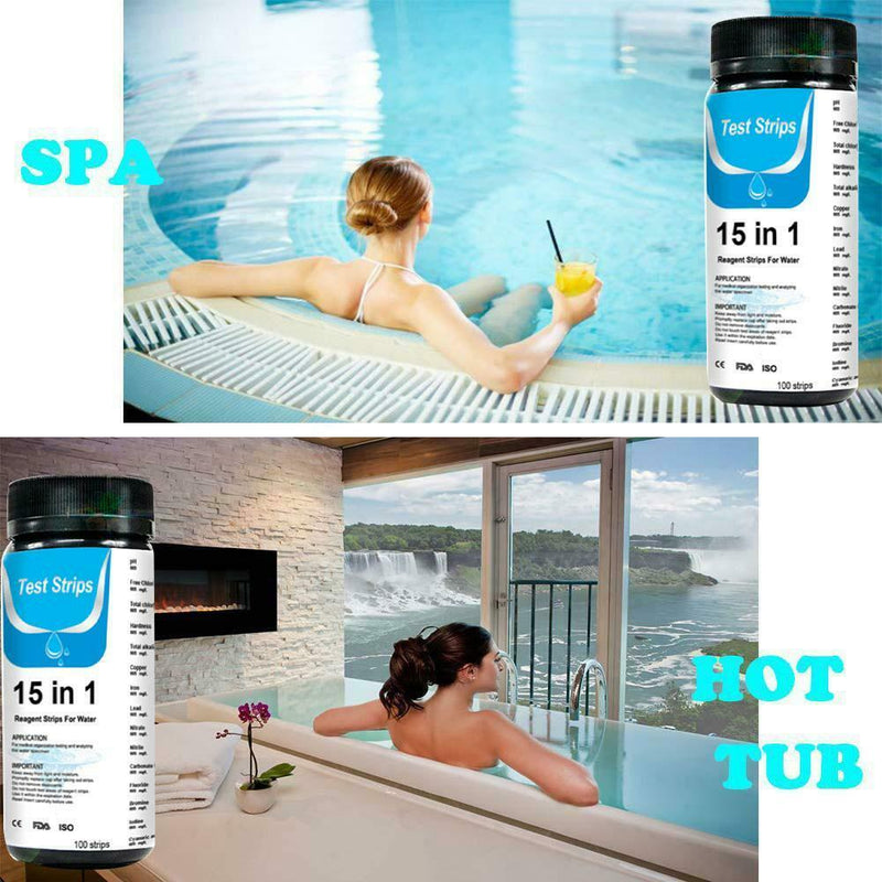 15-in-1 Water Test Strip Checking Water Quality Detect Aquarium Fish Tank Pool