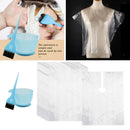50pcs Hairdressing Capes Barber Perm Hair Styling Dyeing Apron W/ Brush Bowl