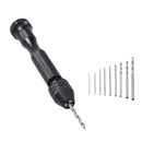 Aluminum Mini Mini Hand Drill Keyless Chuck + 10pcs Twist Drills Rotary Tool lâ„–[