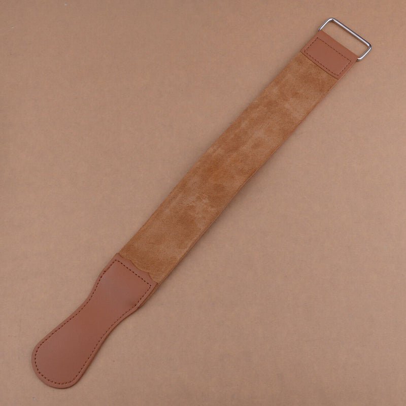 Pro Barber Shaving Cow Leather Strap Straight Razor Strop Sharpening Strop Brown