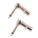 Pack of 2 1/4Inch 6.35mm Jack Right Angle L-shape Connector, 6.5mm Male Mono