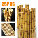 25pcs Paper Straws Bamboo Print Straws Hawaiian Jungle Tropical Bamboo PrinS Hn